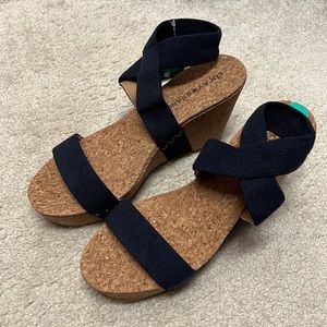 Lucky Brand Cork Wedges - Navy 8